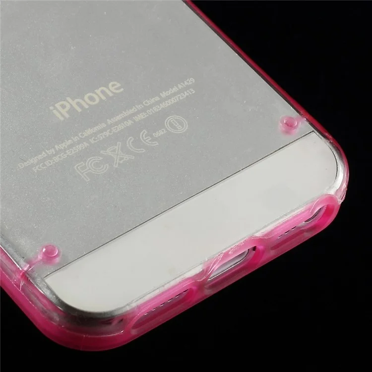 Rose Luminous Glow TPU Edges & Crystal PC Back Cover for iPhone SE 5s 5