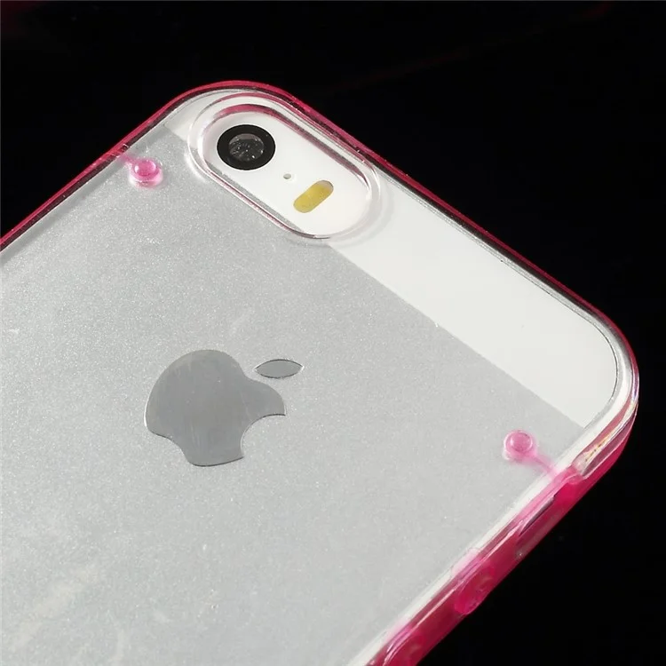 Rose Luminous Glow TPU Edges & Crystal PC Back Cover for iPhone SE 5s 5