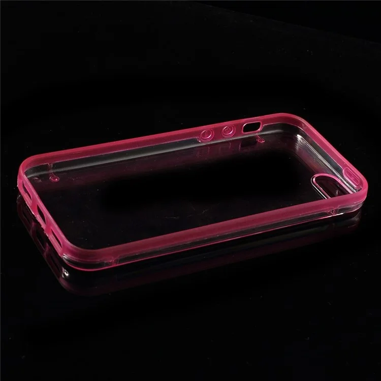 Rose Luminous Glow TPU Edges & Crystal PC Back Cover for iPhone SE 5s 5