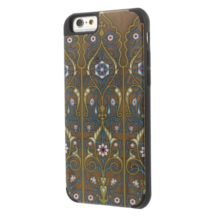 4 in 1 Design Chevron Wave for iPhone 6 / 6s 4.7 Inch PC + TPU Case Shell - Purple