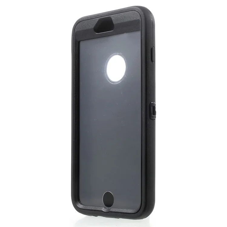4-Piece PC & TPU Heavy Duty Case for iPhone 6s Plus / 6 Plus w/ Swivel Belt Clip - Black