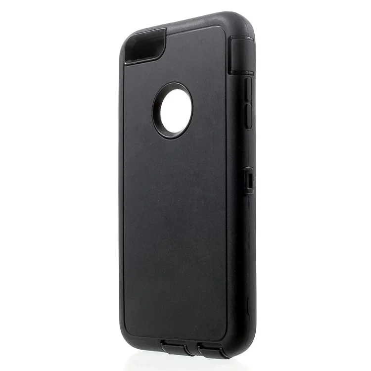 4-Piece PC & TPU Heavy Duty Case for iPhone 6s Plus / 6 Plus w/ Swivel Belt Clip - Black