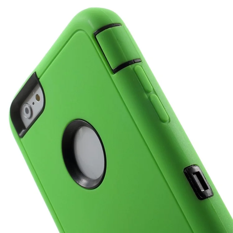 4-Piece PC & TPU Heavy Duty Cover for iPhone 6s Plus / 6 Plus w/ Swivel Belt Clip - Green