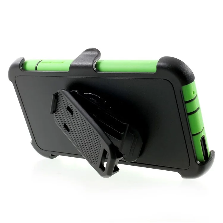 4-Piece PC & TPU Heavy Duty Cover for iPhone 6s Plus / 6 Plus w/ Swivel Belt Clip - Green