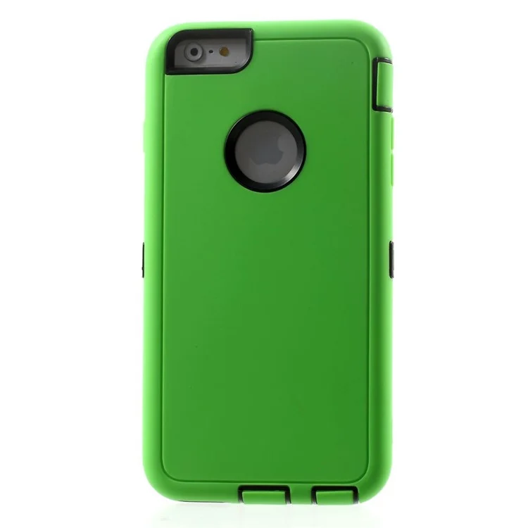 4-Piece PC & TPU Heavy Duty Cover for iPhone 6s Plus / 6 Plus w/ Swivel Belt Clip - Green