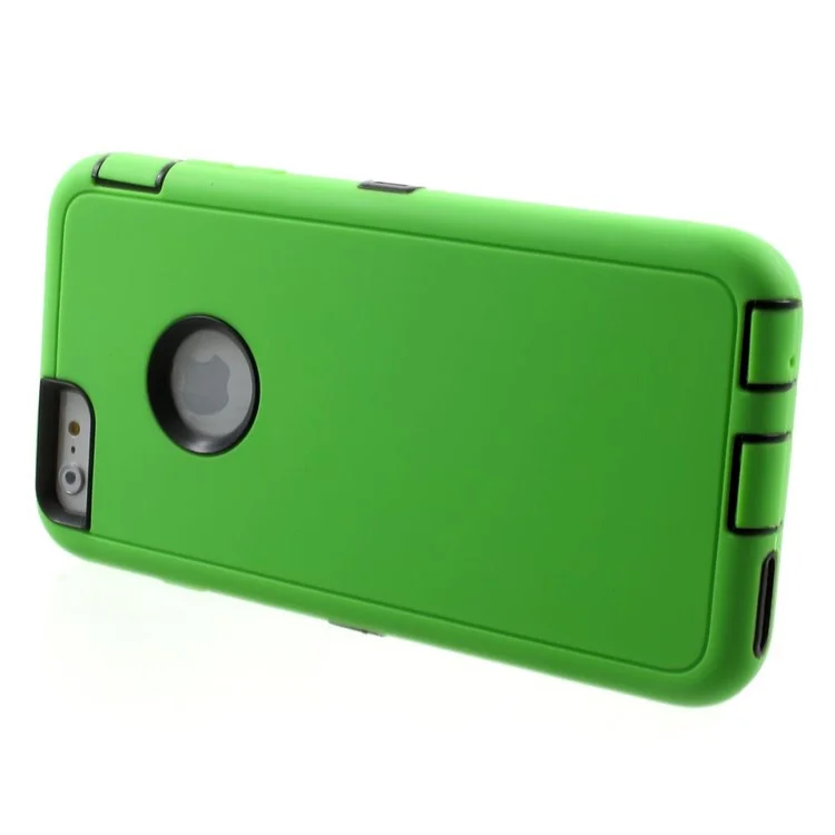 4-Piece PC & TPU Heavy Duty Cover for iPhone 6s Plus / 6 Plus w/ Swivel Belt Clip - Green