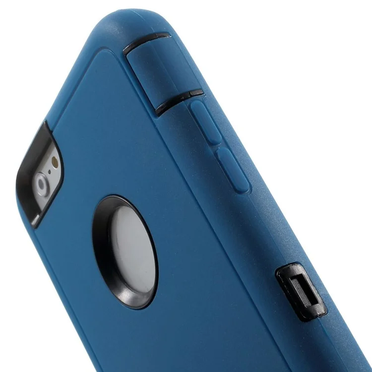 4-Piece PC & TPU Heavy Duty Shell For iPhone 6s Plus / 6 Plus 5.5 inch w/ Swivel Belt Clip - Blue