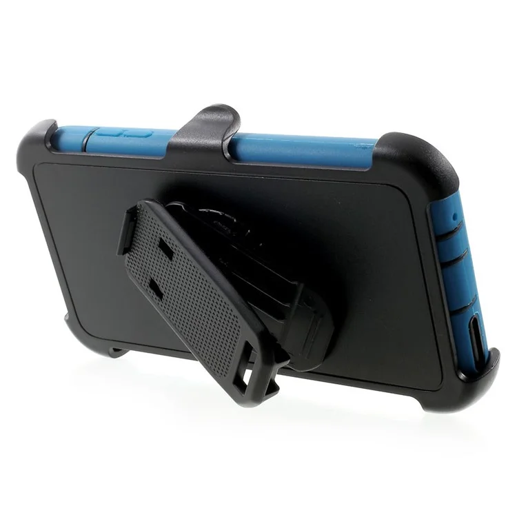 4-Piece PC & TPU Heavy Duty Shell For iPhone 6s Plus / 6 Plus 5.5 inch w/ Swivel Belt Clip - Blue