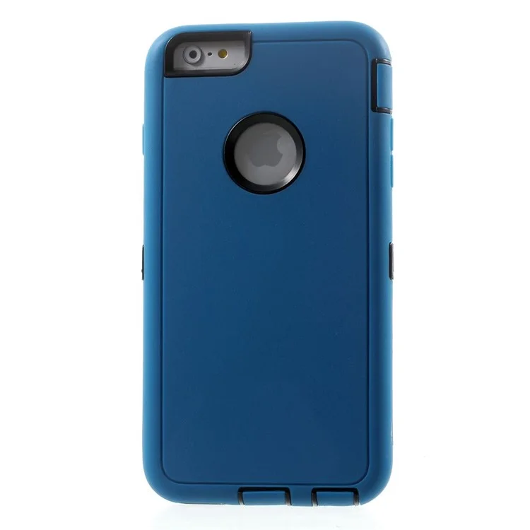 4-Piece PC & TPU Heavy Duty Shell For iPhone 6s Plus / 6 Plus 5.5 inch w/ Swivel Belt Clip - Blue