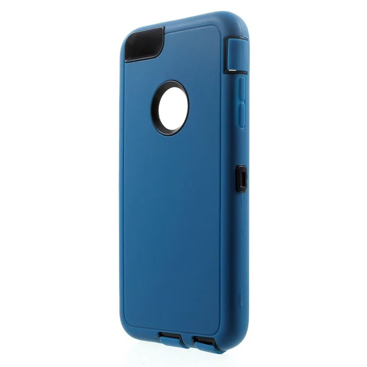 4-Piece PC & TPU Heavy Duty Shell For iPhone 6s Plus / 6 Plus 5.5 inch w/ Swivel Belt Clip - Blue