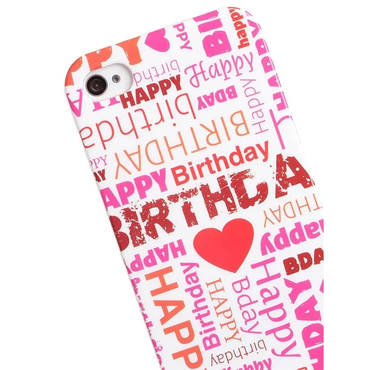 LOFTER Fresh Series IMD Plastic Hard Case for iPhone SE 5s 5 - Happy Birthday Letters