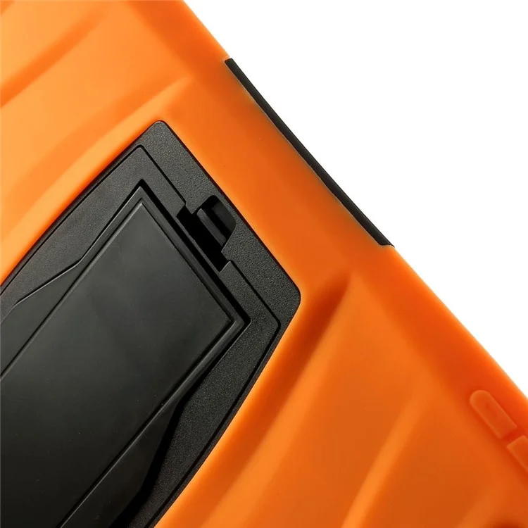 Rugged Plastic + Silicone Full Protection Combo Shield Case w/ Kickstand for iPad Air 2 - Orange