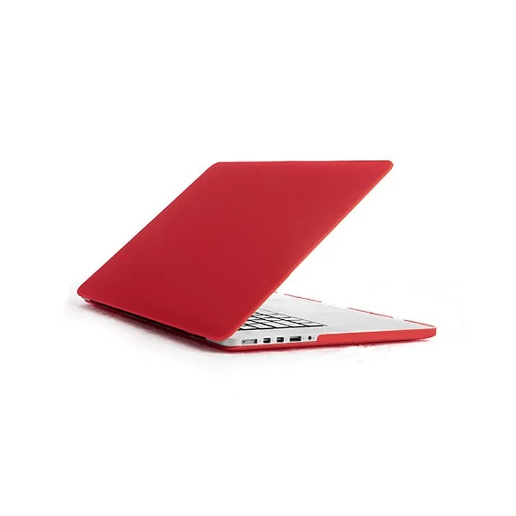 Enkay Hat Prince Matte PC Cubierta de Cuerpo Completo + Película de Teclado + Enchufes Anti-polvo Para MacBook Pro 13.3 "retina A1425 - Rojo