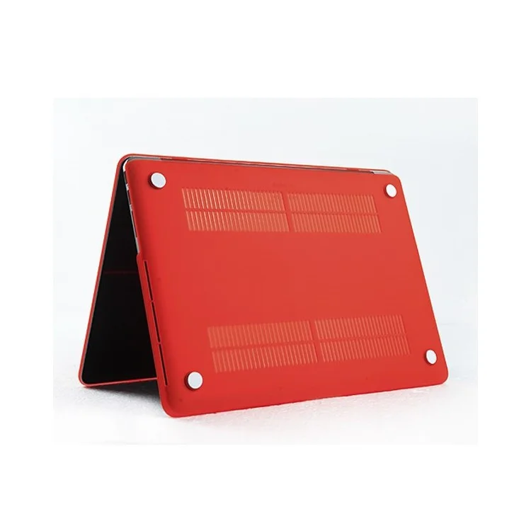 Enkay Hat Prince Matte PC Cubierta de Cuerpo Completo + Película de Teclado + Enchufes Anti-polvo Para MacBook Pro 13.3 "retina A1425 - Rojo