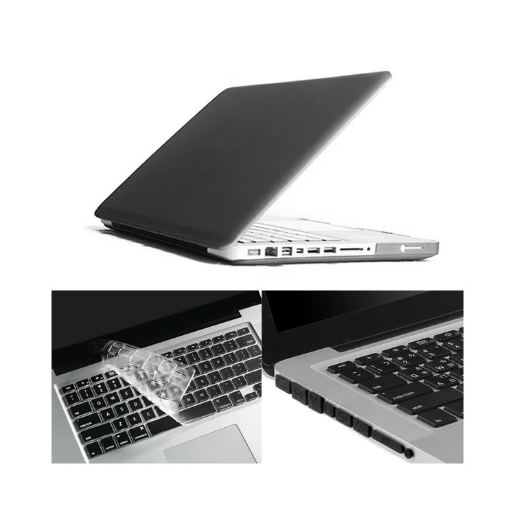 Grey ENKAY HAT PRINCE Matte PC Protective Cover + Keyboard Film + Anti-dust Plugs for MacBook Pro 13.3" A1278