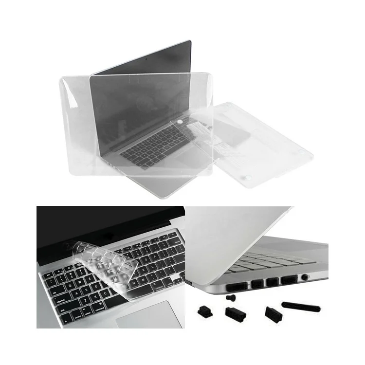 White Enkay Hat Prince Для MacBook Pro 13.3 "a1425 Retina Display Crystal PC Cover + Клавичная Пленка + Anti-dust Plugs