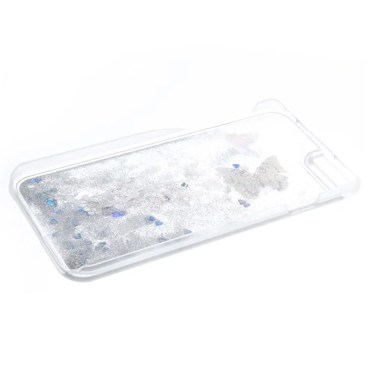 Glaring Dynamic Sand & Butterfly PC Case for iPhone 6 / 6s 4.7 Inch - Silver