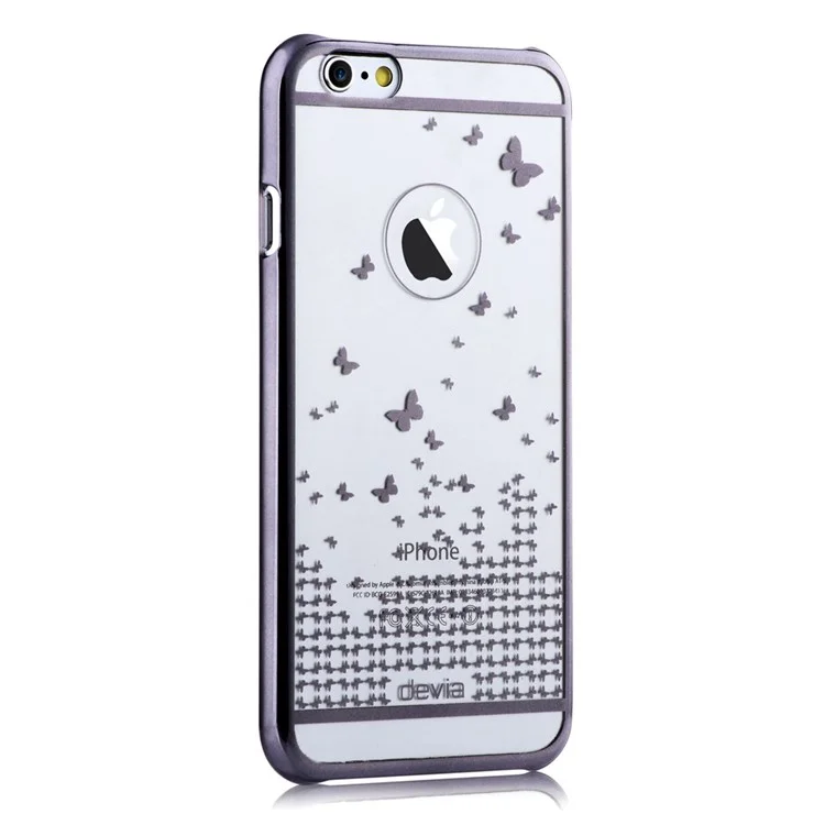 DEVIA Butterfly Series Plating Plastic Cover for iPhone 6 / 6s 4.7 inch - Black