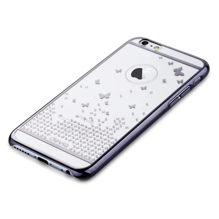 DEVIA Butterfly Series Plating Plastic Cover for iPhone 6 / 6s 4.7 inch - Black