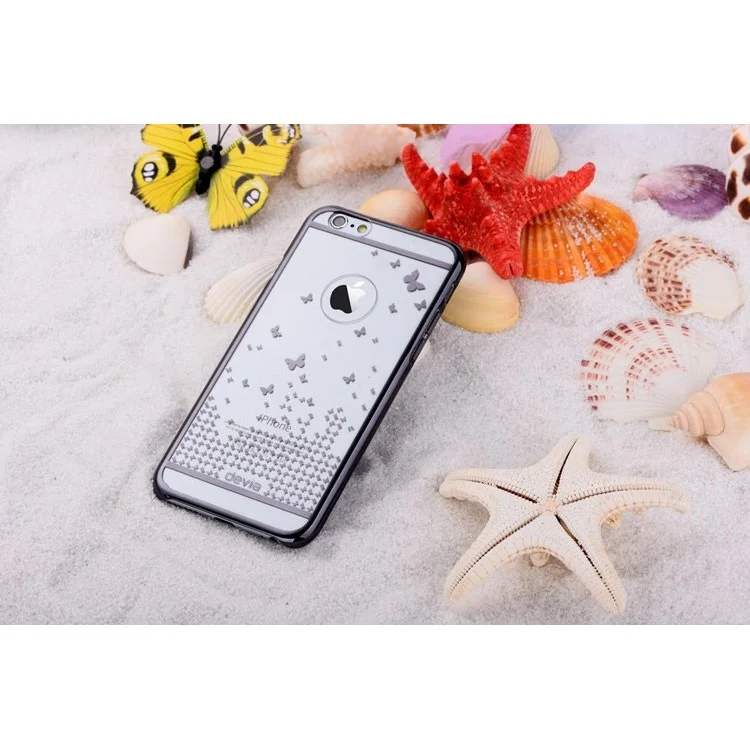 DEVIA Butterfly Series Plating Plastic Cover for iPhone 6 / 6s 4.7 inch - Black
