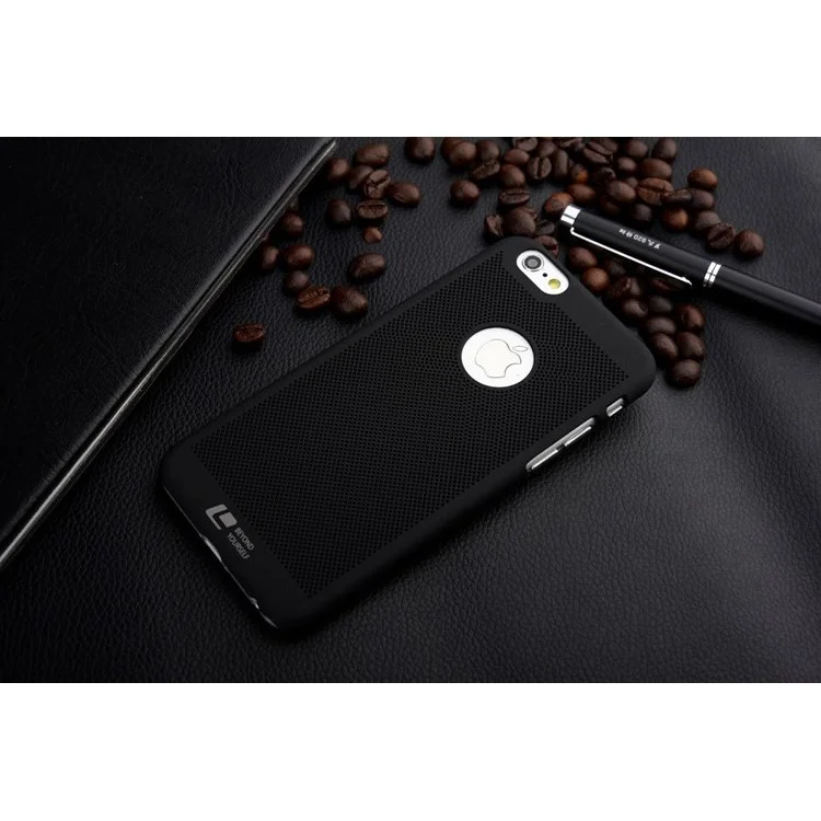 LOOPEE for iPhone 6 Good Heat Dissipation Hollow Mesh Hard Plastic Case - Black