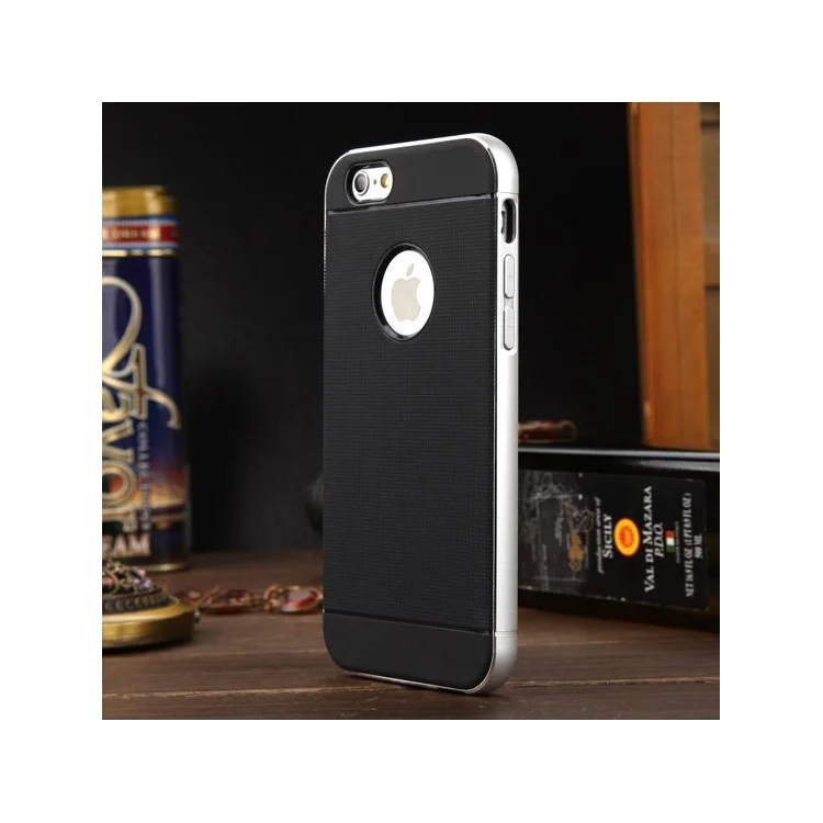 LUPHIE for 4.7-inch iPhone 6s / 6 TPU + Metal Bumper Hybrid Case - Silver