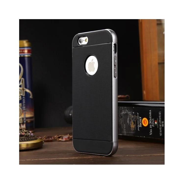 LUPHIE for iPhone 6s / 6 TPU + Metal Bumper Hybrid Back Case - Grey