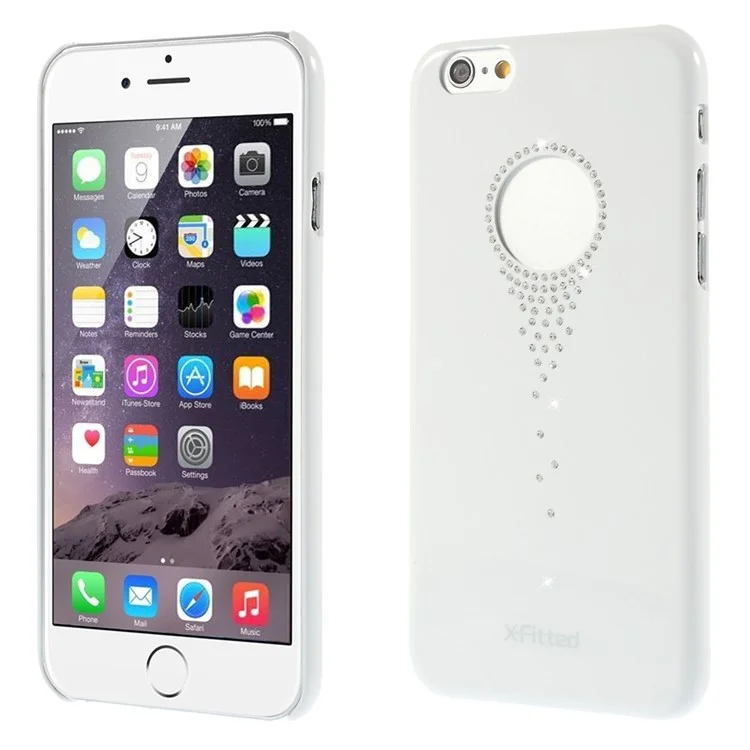 X-FITTED Stars Fall Rhinestone Elements Hard Case for iPhone 6 / 6s (4.7 inch) - White