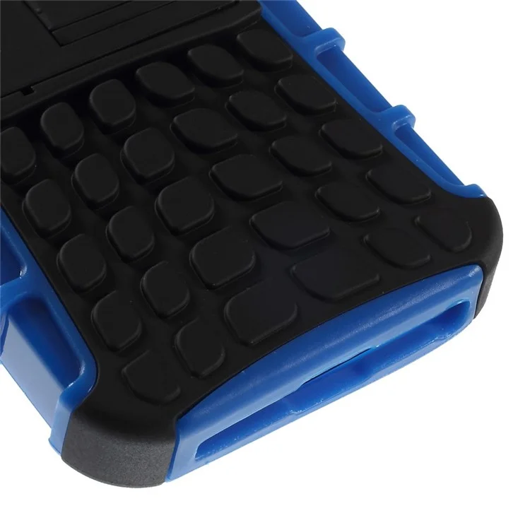 PC and TPU Hybrid Case with Kickstand for iPhone SE 5s 5 - Blue