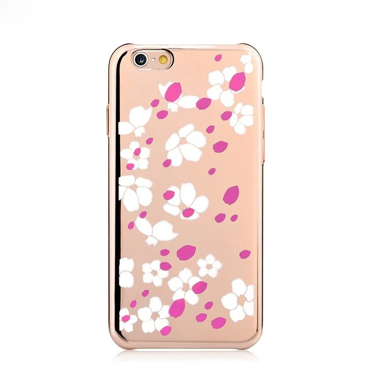 COMMA Bloom Series Plated Plastic Shell for iPhone 6s / 6 4.7 inch - Gold