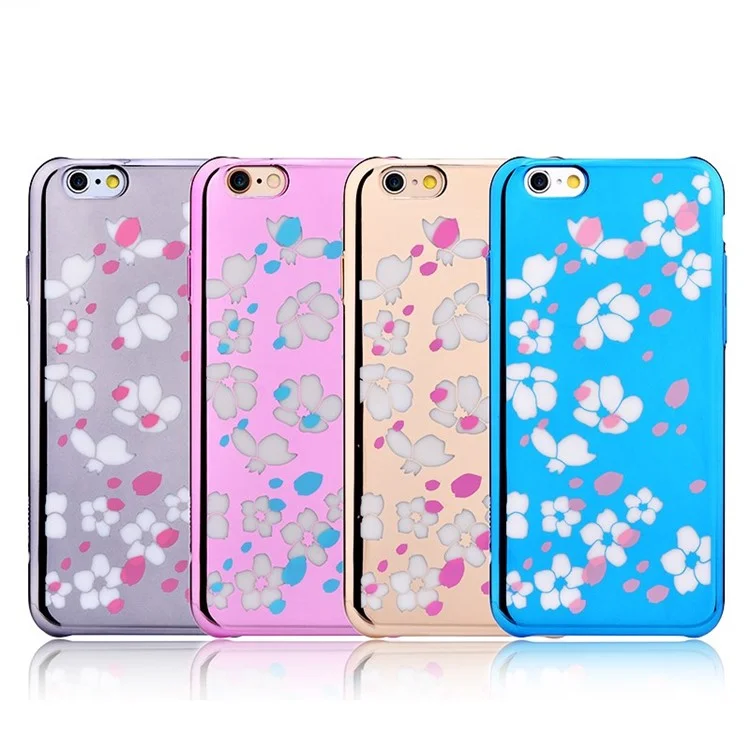COMMA Bloom Series Plated Plastic Shell for iPhone 6s / 6 4.7 inch - Gold
