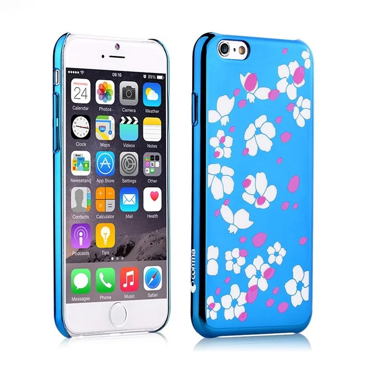 COMMA Bloom Series Plated Plastic Case for iPhone 6s / 6 4.7 inch - Blue