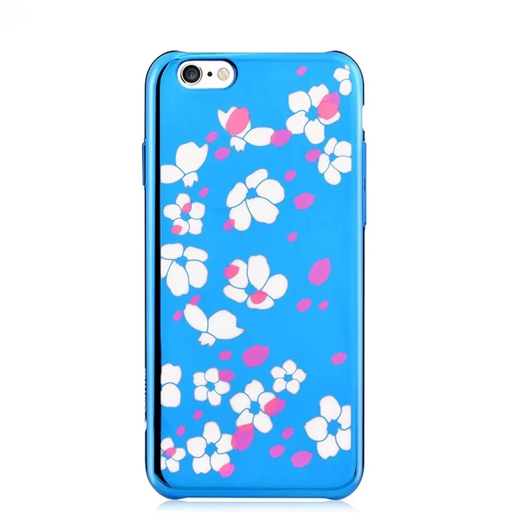 COMMA Bloom Series Plated Plastic Case for iPhone 6s / 6 4.7 inch - Blue