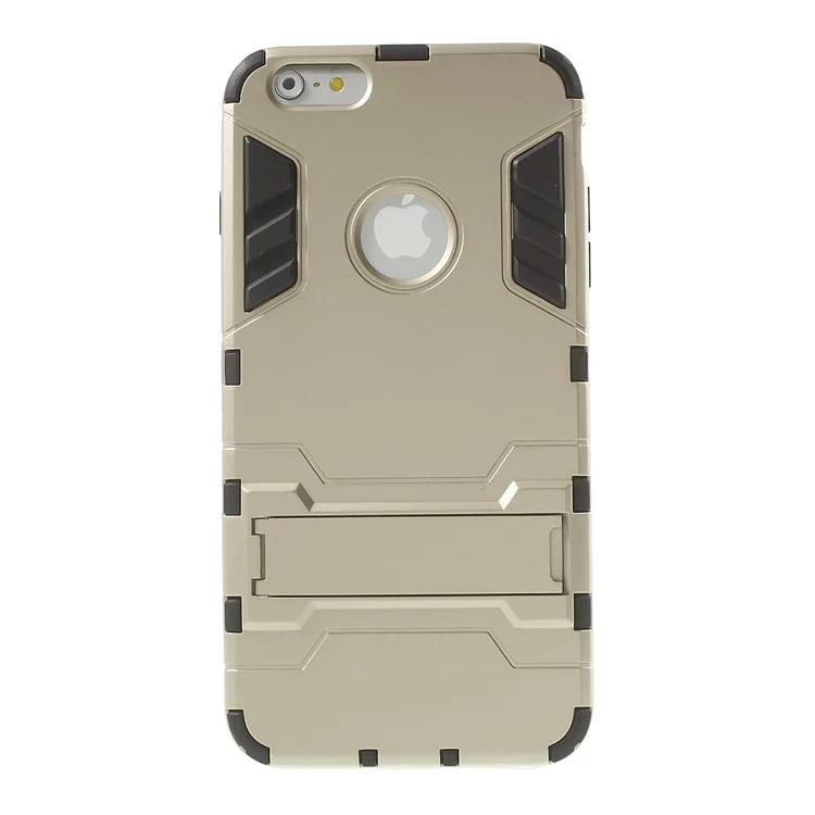 PC and TPU Hybrid Kickstand Shell for iPhone 6 Plus / 6s Plus - Champagne