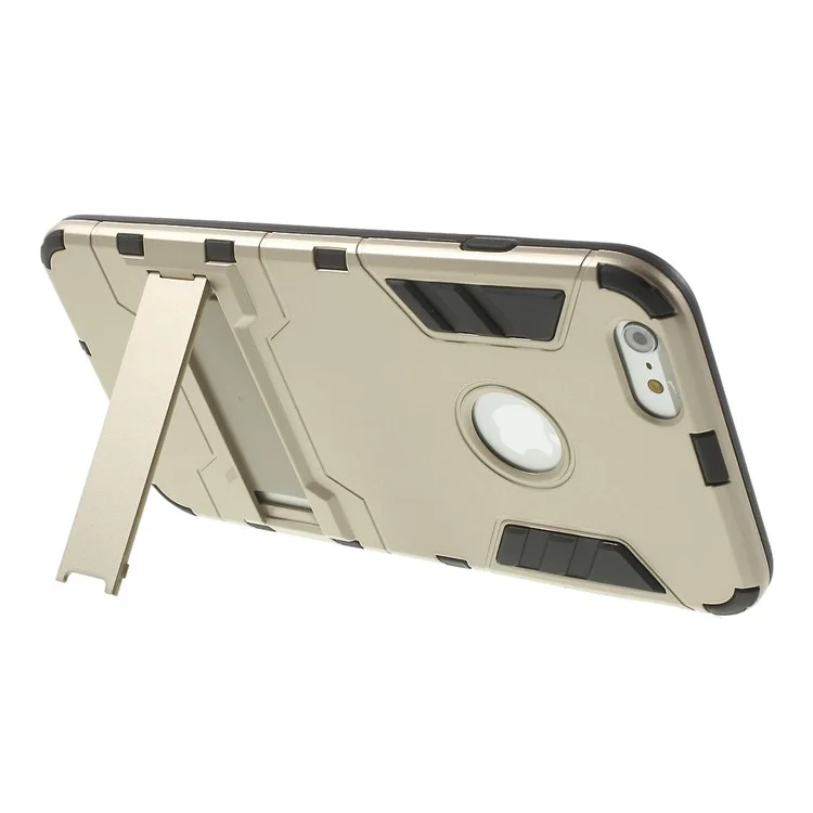 PC and TPU Hybrid Kickstand Shell for iPhone 6 Plus / 6s Plus - Champagne