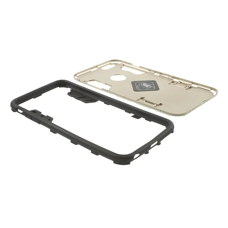 PC and TPU Hybrid Kickstand Shell for iPhone 6 Plus / 6s Plus - Champagne