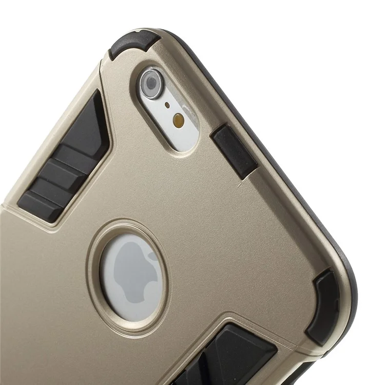 PC and TPU Hybrid Kickstand Shell for iPhone 6 Plus / 6s Plus - Champagne