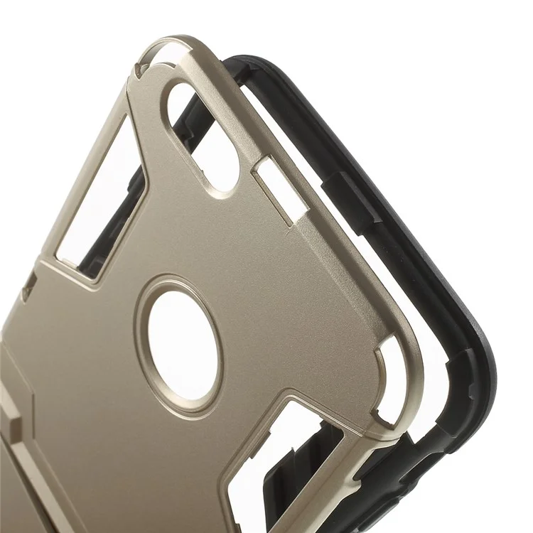 PC and TPU Hybrid Kickstand Shell for iPhone 6 Plus / 6s Plus - Champagne