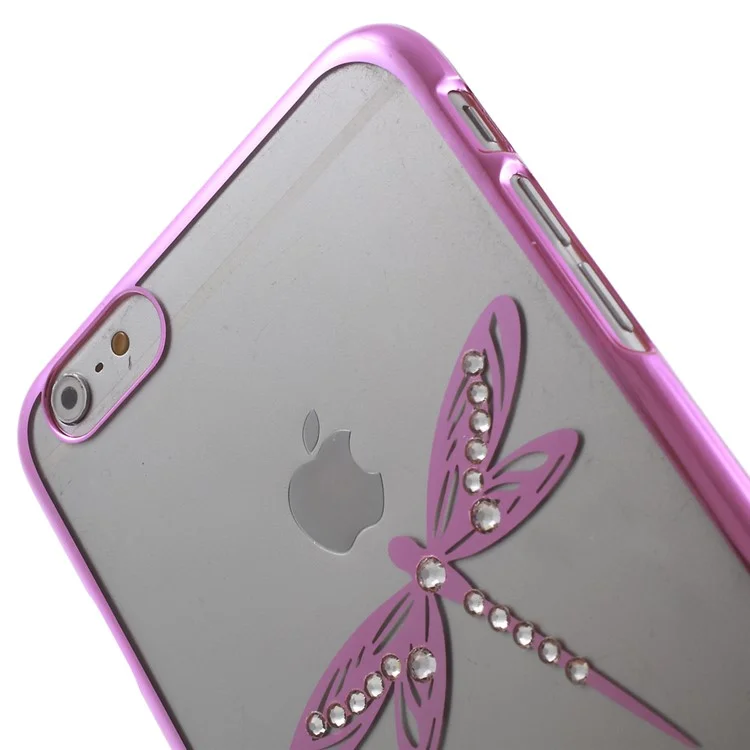 X-FITTED Swarovski Rhinestones Dragonfly Plated Hard Cover for iPhone 6 / 6s - Pink