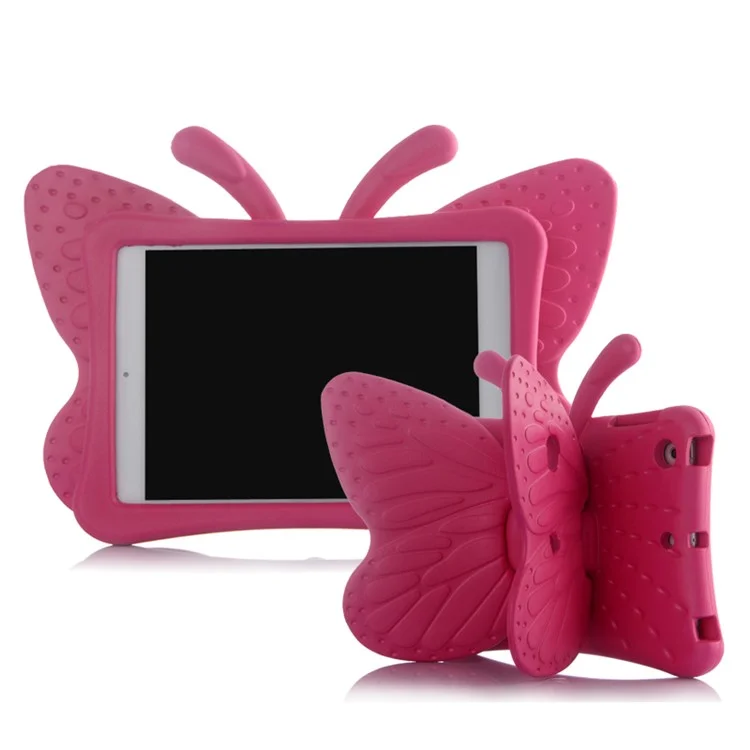 Capa de EVA à prova de choque 3D Borboleta Kids para iPad Mini 3/2/1 - Rosa