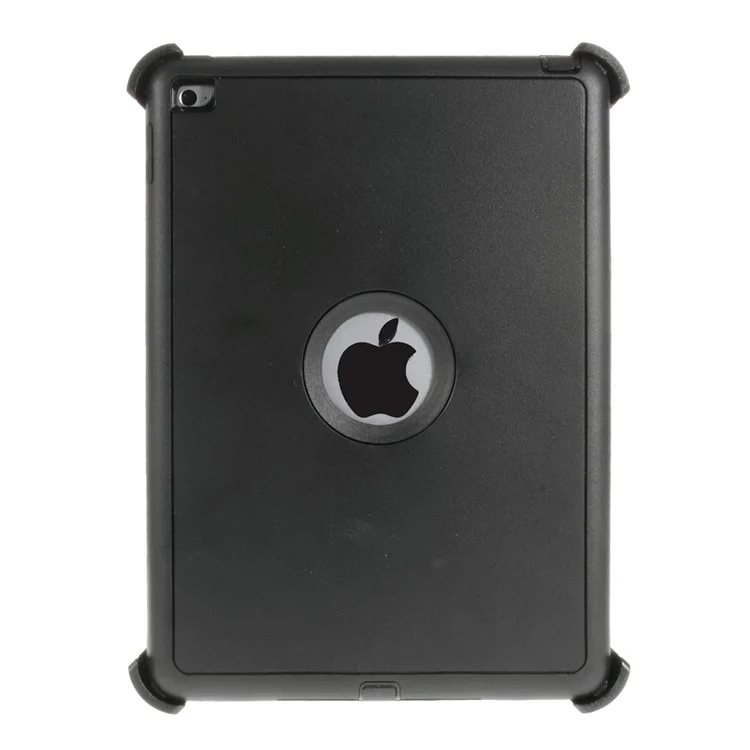 Heavy Duty PC TPU Hybrid Case for iPad Air 2 with Touchable Screen Protector - Black