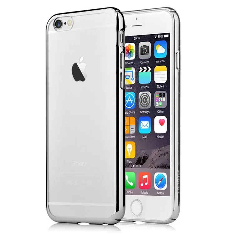 DEVIA Glimmer All-wrapped Electroplating Plastic Cover for iPhone 6s Plus / 6 Plus - Silver