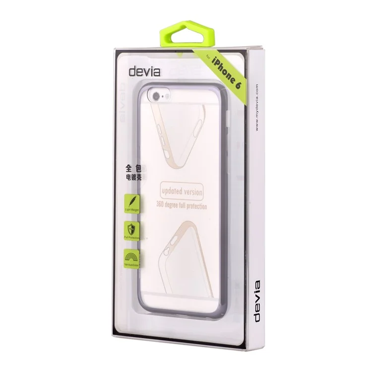 DEVIA Glimmer All-wrapped Electroplating Plastic Cover for iPhone 6s Plus / 6 Plus - Silver