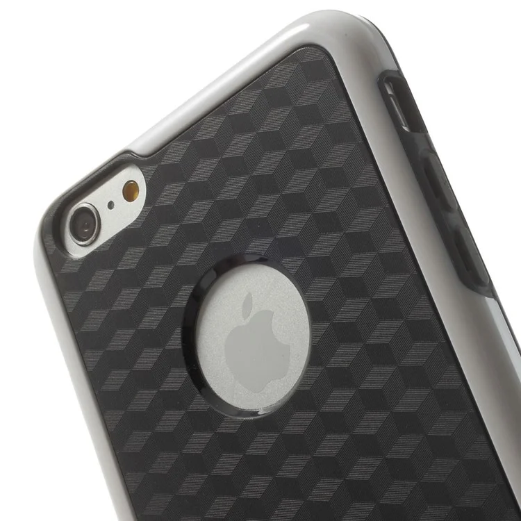 For iPhone 6s Plus / 6 Plus 5.5 inch Cube PC & TPU Hybrid Cover - Black / White