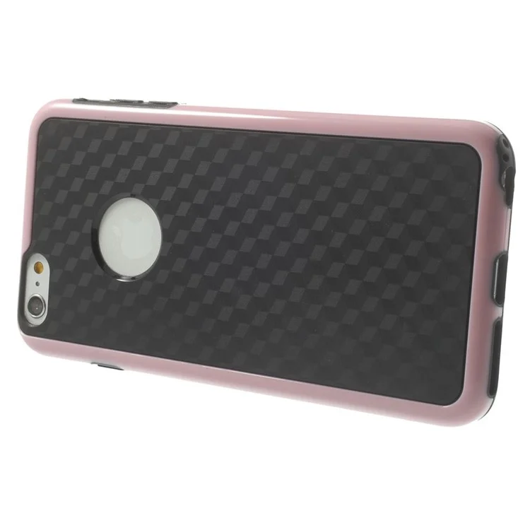 For iPhone 6s Plus / 6 Plus 5.5 inch Cube PC & TPU Hybrid Case - Black / Pink
