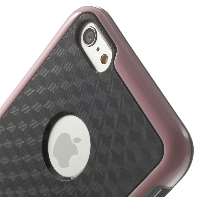 For iPhone 6s Plus / 6 Plus 5.5 inch Cube PC & TPU Hybrid Case - Black / Pink