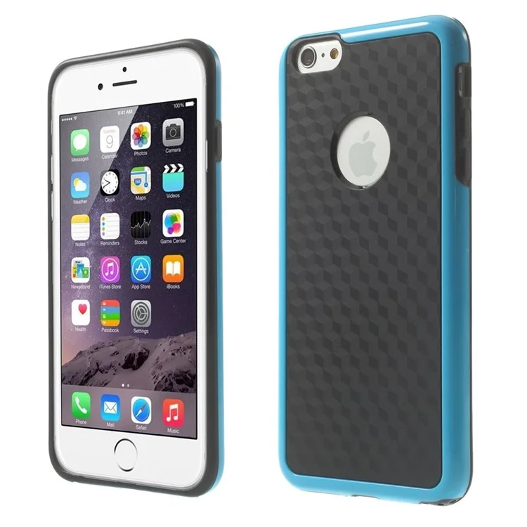 For iPhone 6s Plus / 6 Plus 5.5 inch Cube PC & TPU Protective Case - Black / Blue