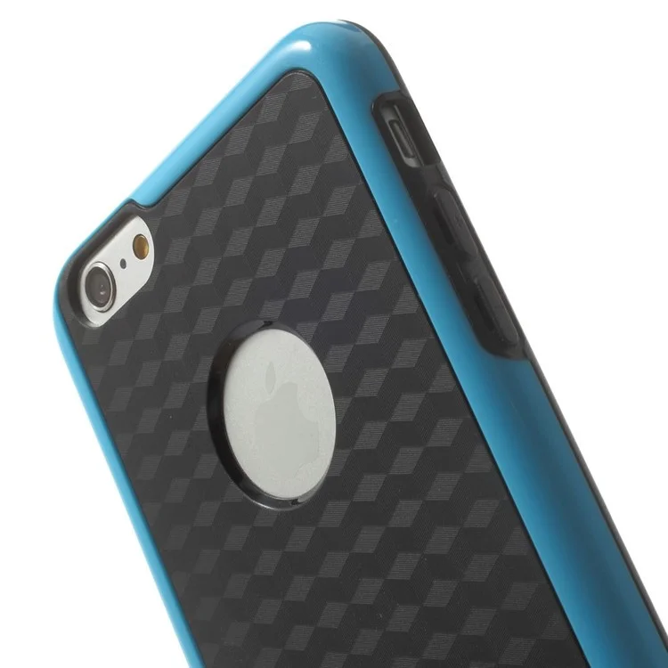 For iPhone 6s Plus / 6 Plus 5.5 inch Cube PC & TPU Protective Case - Black / Blue