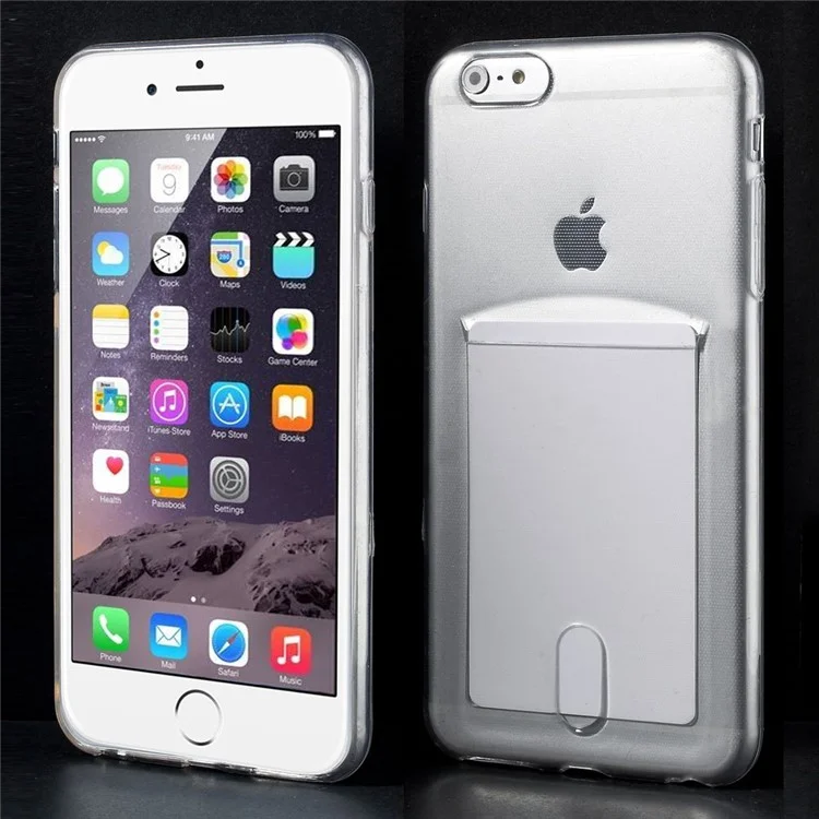 Slim TPU Case for iPhone 6 / 6s 4.7 inch with Card Slot - Transparent