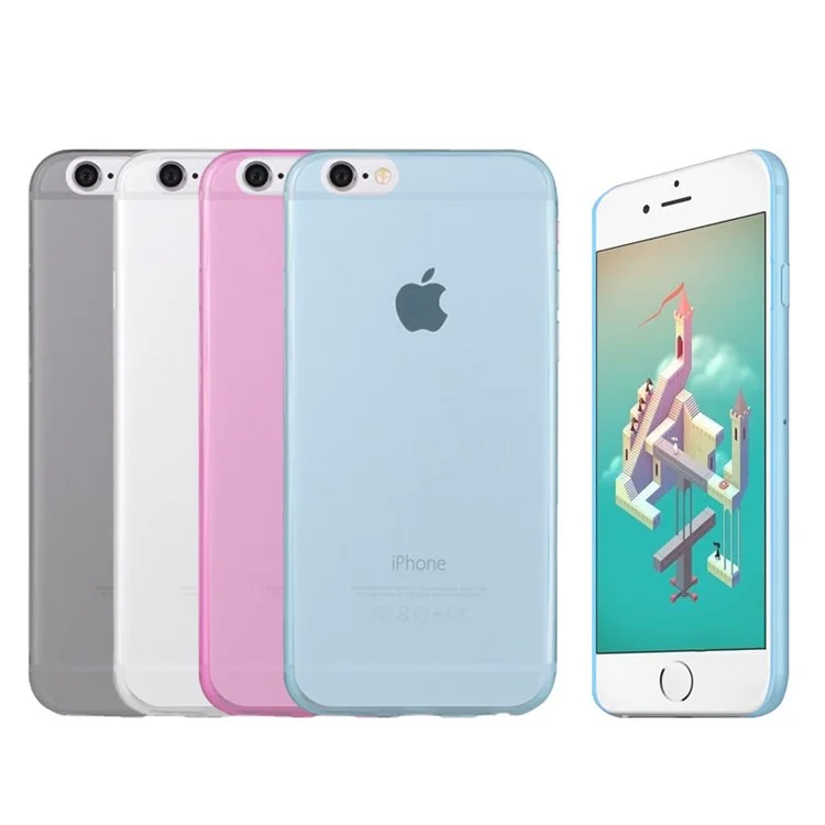 10Pcs/Set PUDINI Ultrathin Soft TPU Case for iPhone 6 / 6s 4.7 inch - Transparent Black